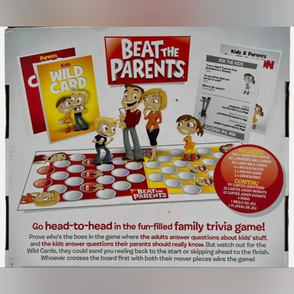 Spin Master Games Beat The Parents, Family Board Game of Kids Vs Parents.